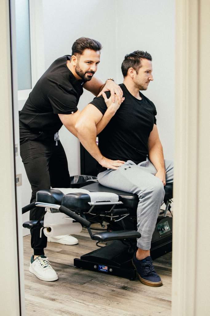 Chiropractic shoulder adjustment for pain relief