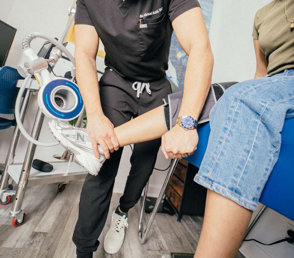 Professional laser therapy treatment room at One & Only Chiropractic