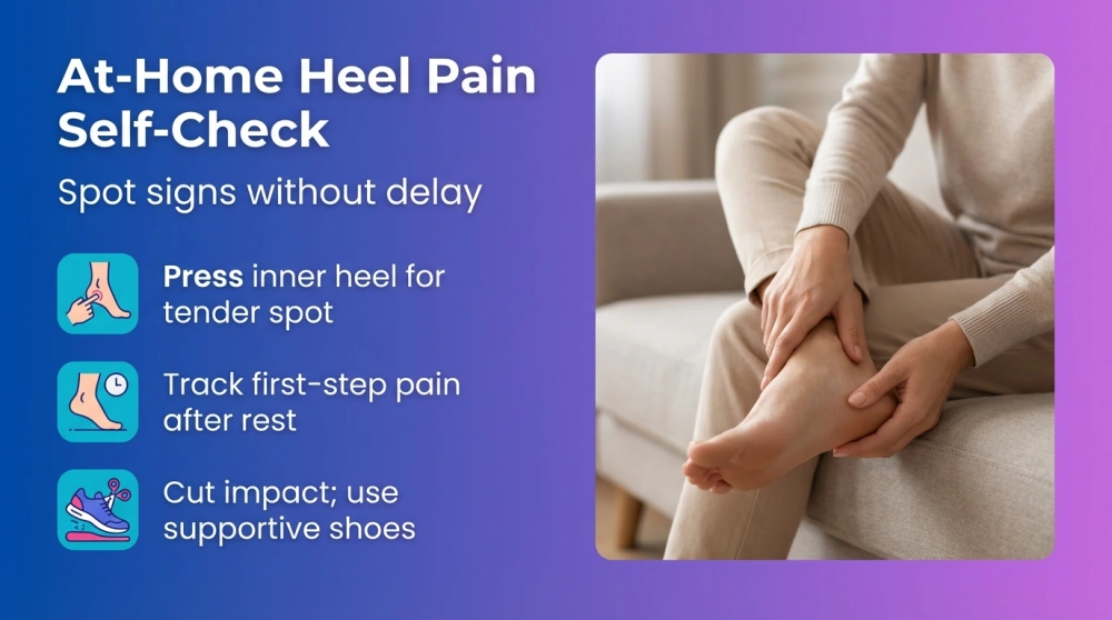 At-Home Heel Pain Self-Check infographic