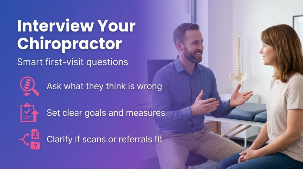 Infographic: Interview Your Chiropractor - Smart first-visit questions