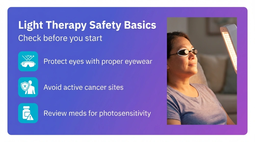 Infographic: Light Therapy Safety Basics - Check before you start