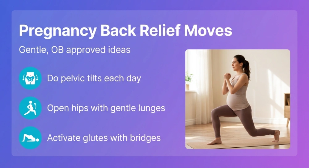 Pregnancy Back Relief Moves - Gentle, OB approved ideas