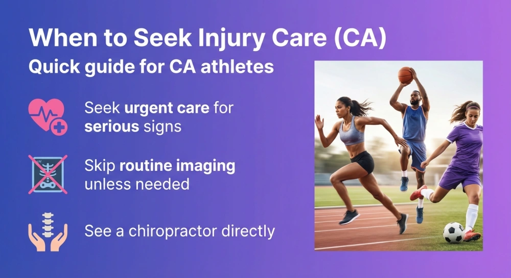 When to Seek Injury Care (CA) - Quick guide for CA athletes