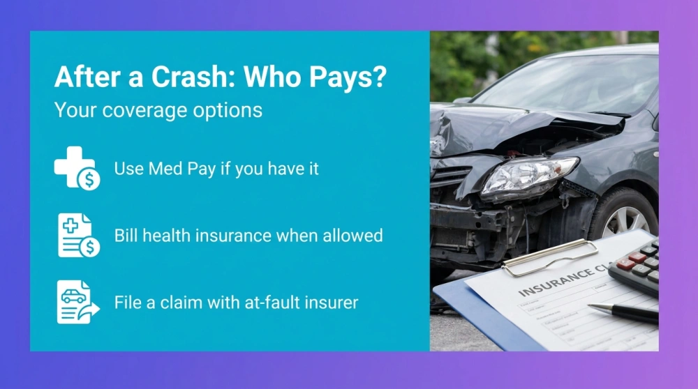 After a Crash: Who Pays? infographic