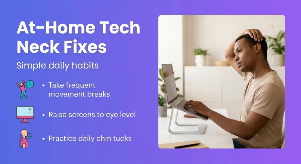 At-Home Tech Neck Fixes — Simple daily habits