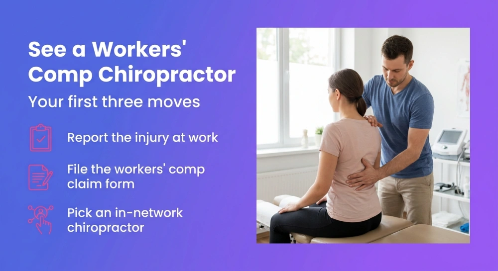 See a Workers' Comp Chiropractor — Your first three moves